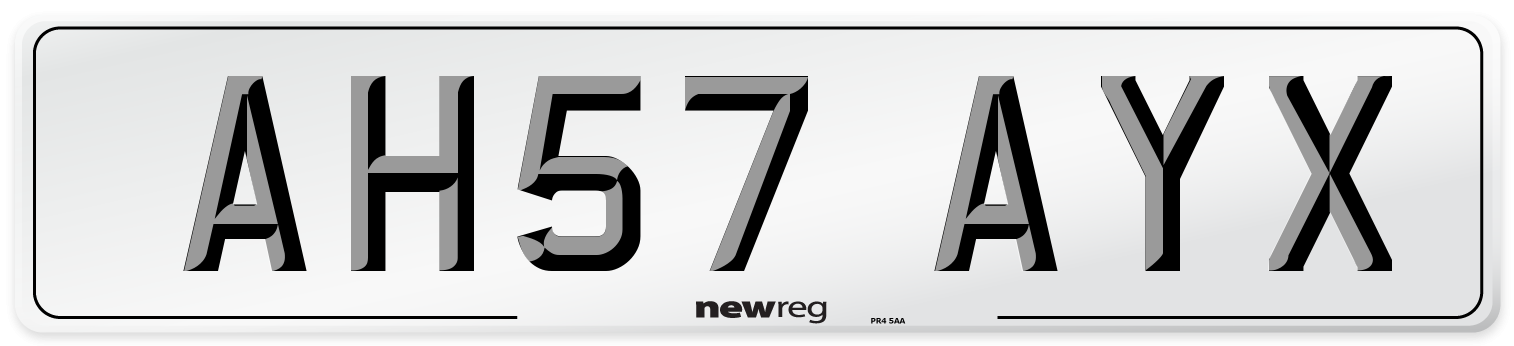 AH57 AYX Number Plate from New Reg